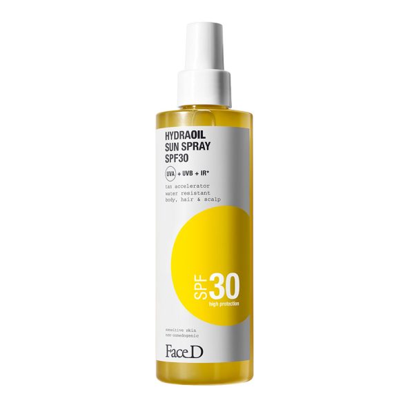 HydraOil Sun Spray Body and Hair SPF30 kaitsev ja niisutav õli näole, kehale ja juustele 200ml