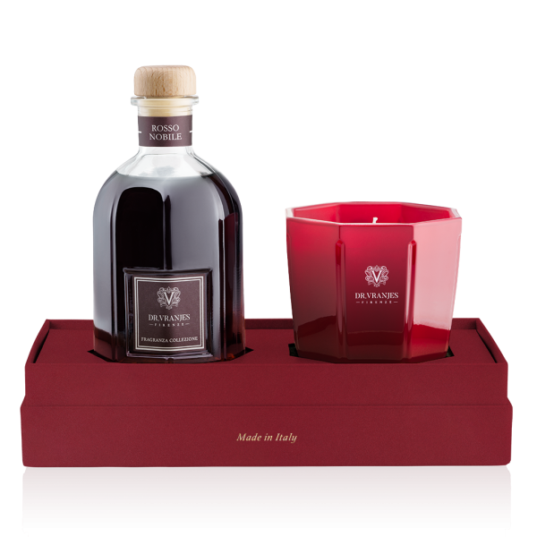 Rosso Nobile difuuser 250ml, küünal 200g kinkekomplekt